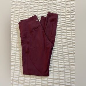 Lululemon Burgundy Leggings